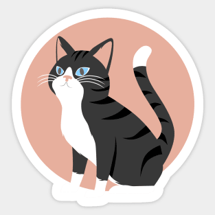black cat lover sunny cartoon vector pet Sticker